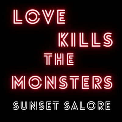 Sunset Salore Love Kills the Monsters Crop Tee Design