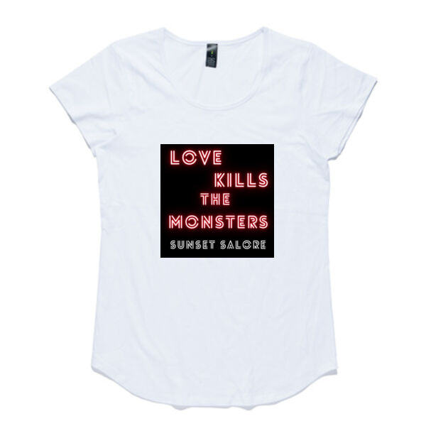 Sunset Salore Love Kills the Monsters Scoop Tee Thumbnail