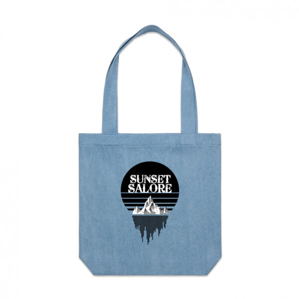 Sunset Salore Logo Blue Tote Thumbnail